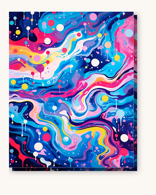 Stellar Waltz paint by numbers kit on stretched canvas