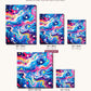 Stellar Waltz canvas sizes from 12 x 12 to 23.5 x 23.5 inches