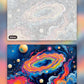 Cosmic Dynamic Flow paint by numbers kit, before and after