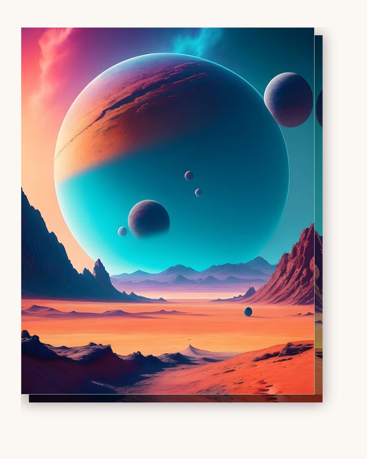 Cosmic Realms paint by numbers kit on stretched canvas