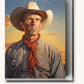 Authentic Cowboy paint by numbers kit on stretched canvas