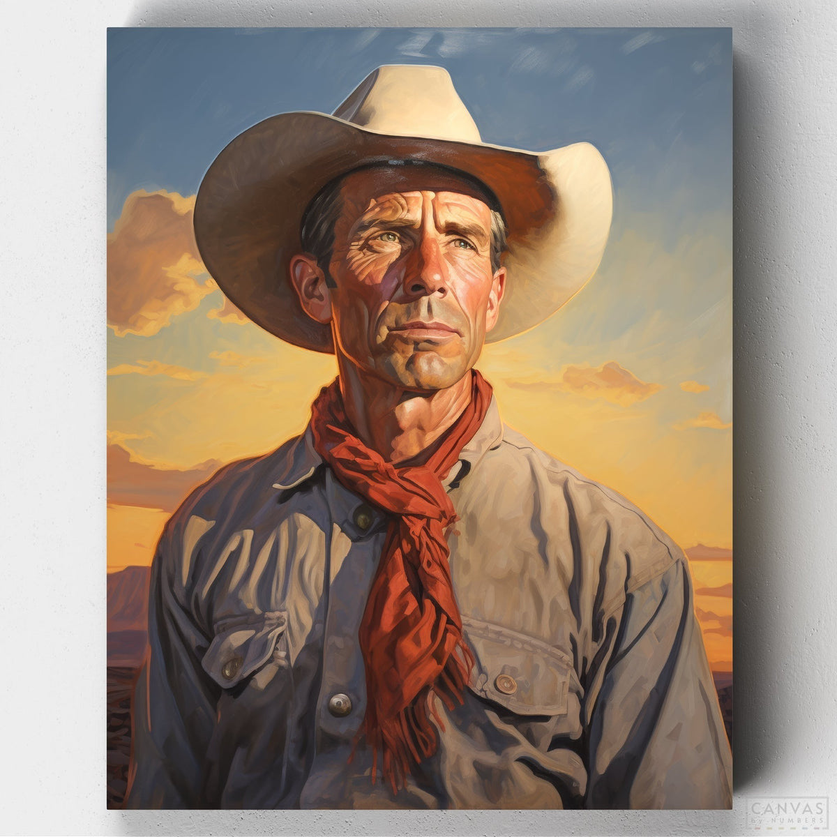Authentic Cowboy Painting by Numbers Kit