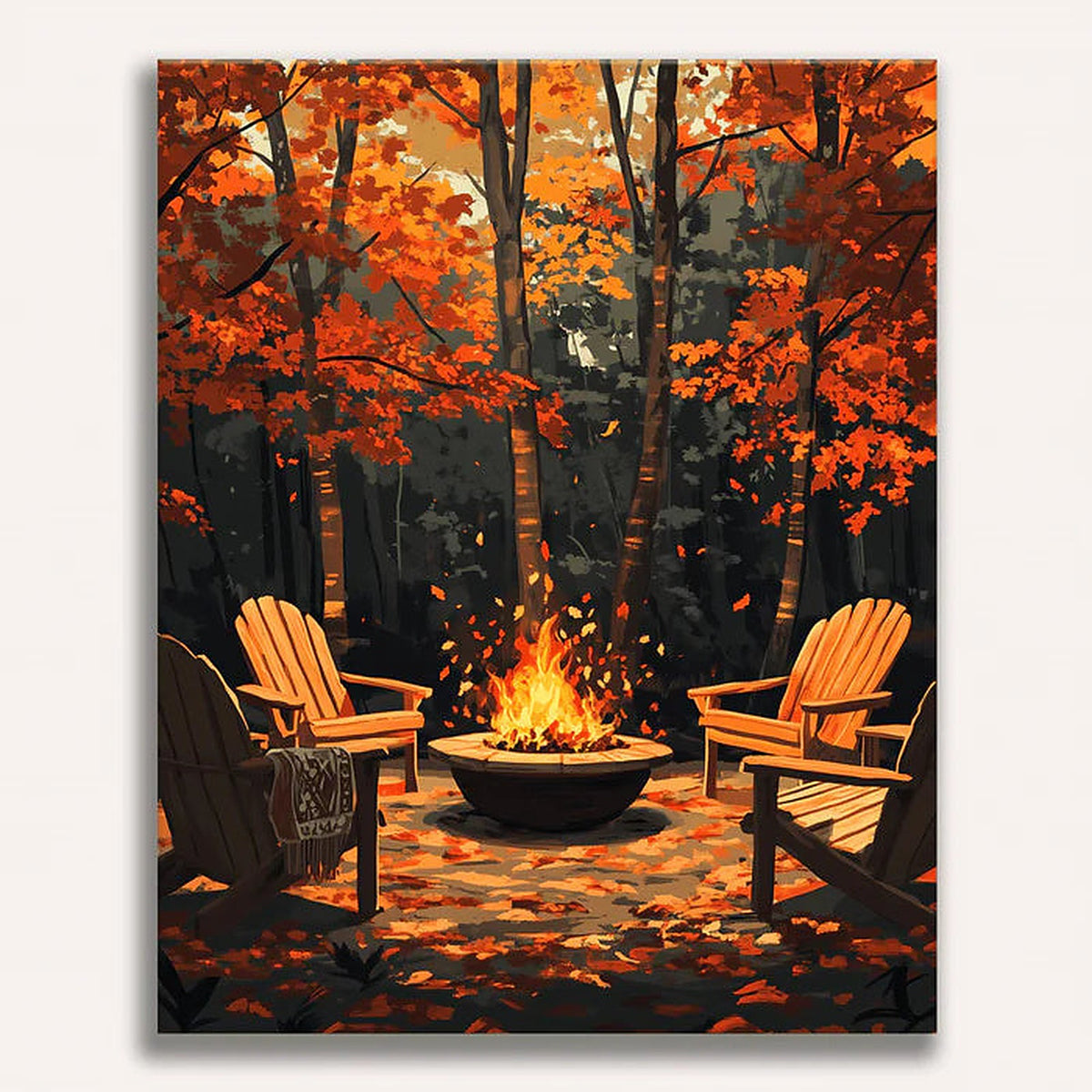 Fireside Serenity Painting by Numbers Kit
