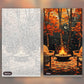 Fireside Serenity paint by numbers kit, before and after