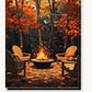 Fireside Serenity paint by numbers kit on stretched canvas