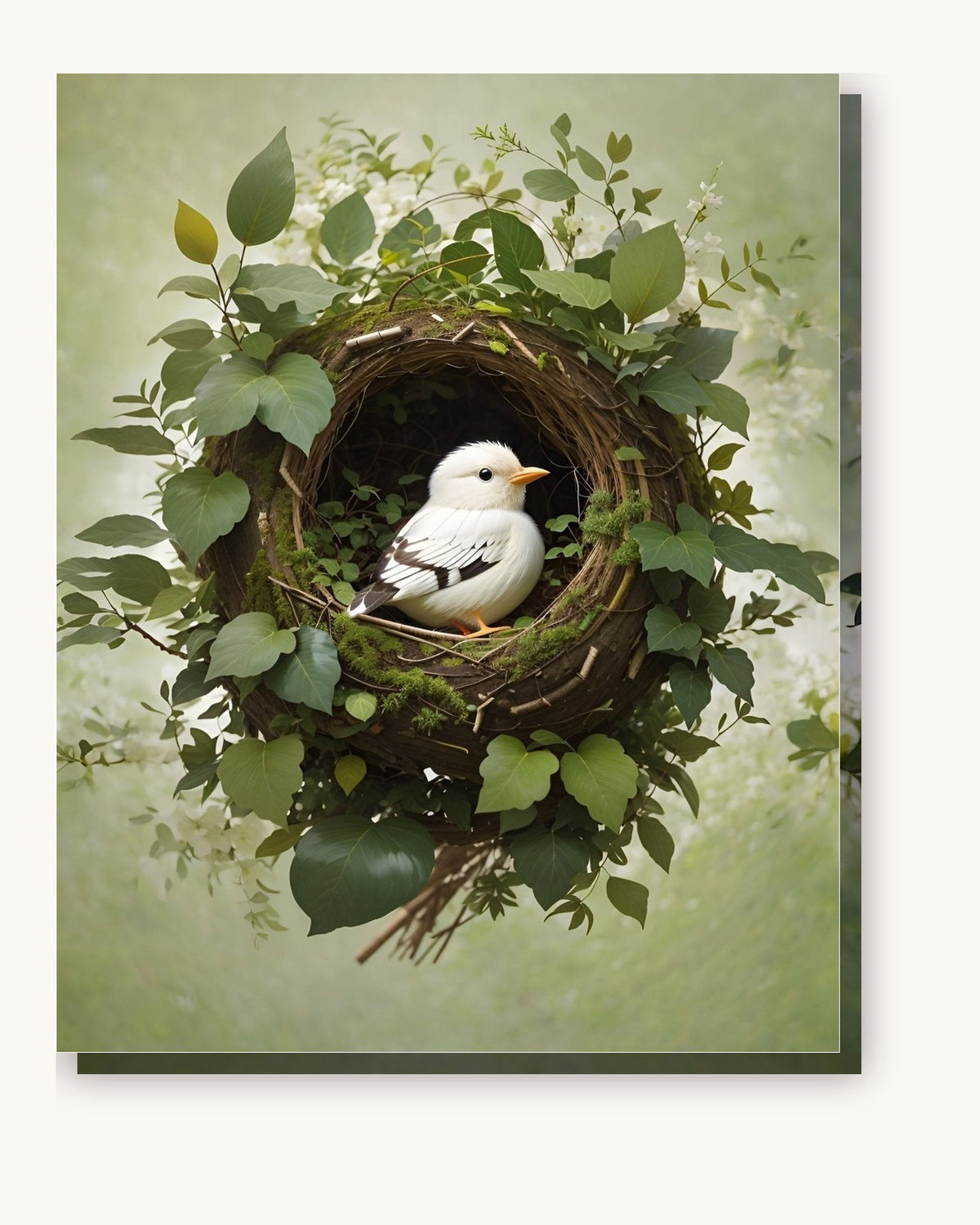Cradle of Green paint by numbers kit on stretched canvas
