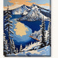 Crater Lake Island paint by numbers kit on stretched canvas