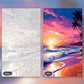 Dusky Ocean Rhythms paint by numbers kit, before and after