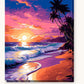 Dusky Ocean Rhythms paint by numbers kit on stretched canvas