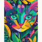Abstract Cat Painting by Numbers Premium Kit