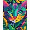 Abstract Cat Painting by Numbers Premium Kit