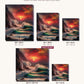 Crimson Waves canvas sizes from 12 x 12 to 23.5 x 23.5 inches