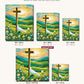 Cross on the Hill canvas sizes from 12 x 12 to 23.5 x 23.5 inches