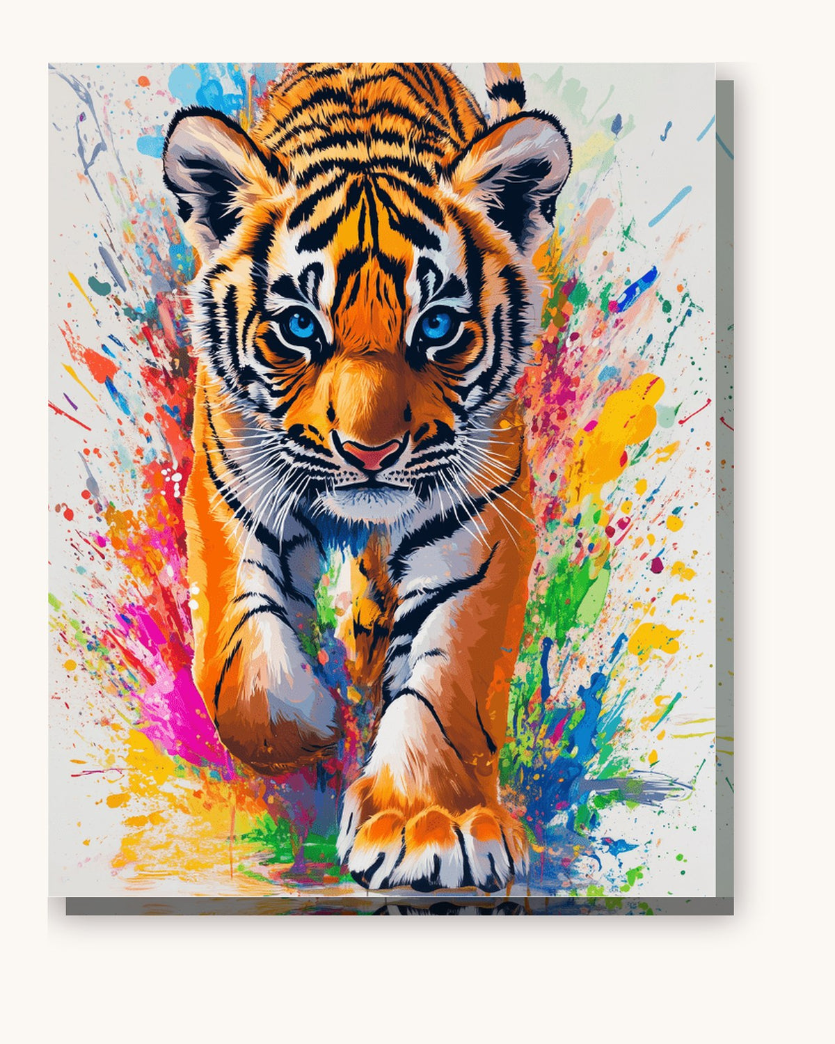 Cub's Wild Splash paint by numbers kit on stretched canvas