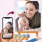 A kitten photo on a phone next to the same kitten traced as a numbered canvas