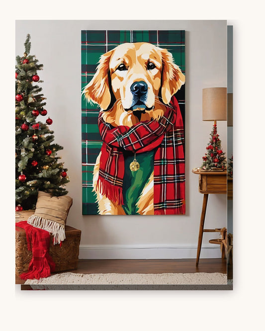 Custom Pet Portrait paint by numbers kit on stretched canvas