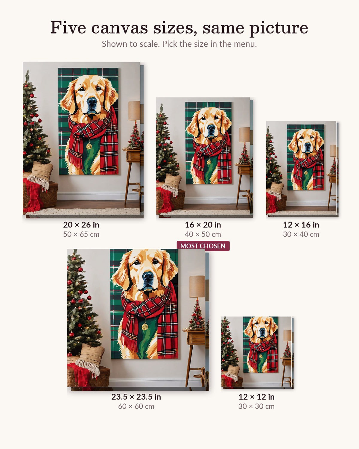 A pet photo on a phone next to the same photo as a numbered canvas