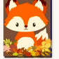 Cute Baby Fox paint by numbers kit on stretched canvas