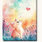 Cute Kitten Cat paint by numbers kit on stretched canvas