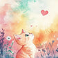 Cute Kitten Cat Painting by Numbers Premium Kit