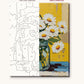 Daisies in a Glass Jar numbered canvas next to the finished painting