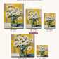 Daisies in a Glass Jar canvas sizes from 12 x 12 to 23.5 x 23.5 inches