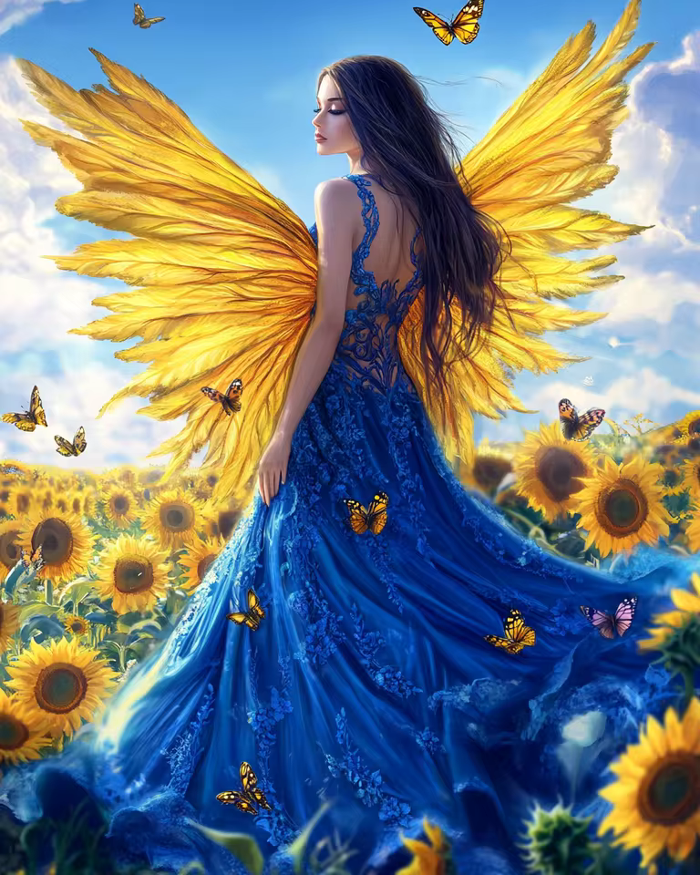 Dance of a Sunflower - Premium Art Collection
