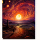Dancing Dusk paint by numbers kit on stretched canvas