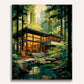 Cozy Forest Escape Painting by Numbers Kit