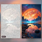 Deep Space Glow paint by numbers kit, before and after