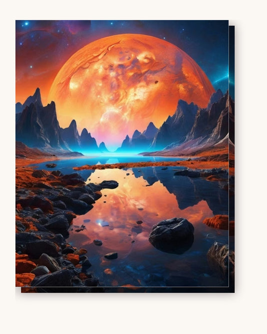 Deep Space Glow paint by numbers kit on stretched canvas