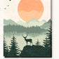 Elk Grove paint by numbers kit on stretched canvas