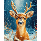 Deer in Snow Premium Collection Canvas Art Kit