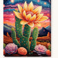 Desert Bloom paint by numbers kit on stretched canvas