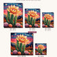 Desert Bloom canvas sizes from 12 x 12 to 23.5 x 23.5 inches
