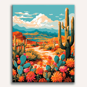 Desert Flora Hues Painting by Numbers Kit