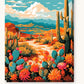 Desert Flora Hues paint by numbers kit on stretched canvas