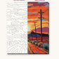 Desert Highway at Sunset numbered canvas next to the finished painting