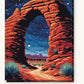 Desert Stone Arch under the Stars paint by numbers kit on stretched canvas