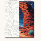 Desert Stone Arch under the Stars numbered canvas next to the finished painting