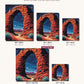 Desert Stone Arch under the Stars canvas sizes from 12 x 12 to 23.5 x 23.5 inches