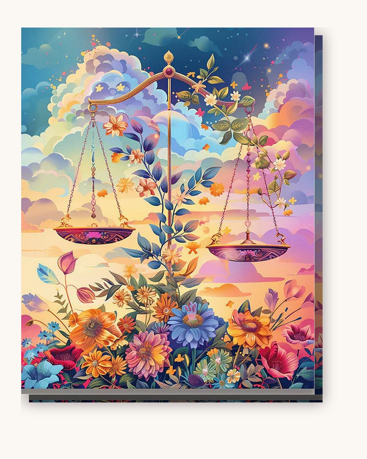 Divine Libra paint by numbers kit on stretched canvas