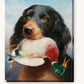 Dog and Prey paint by numbers kit on stretched canvas