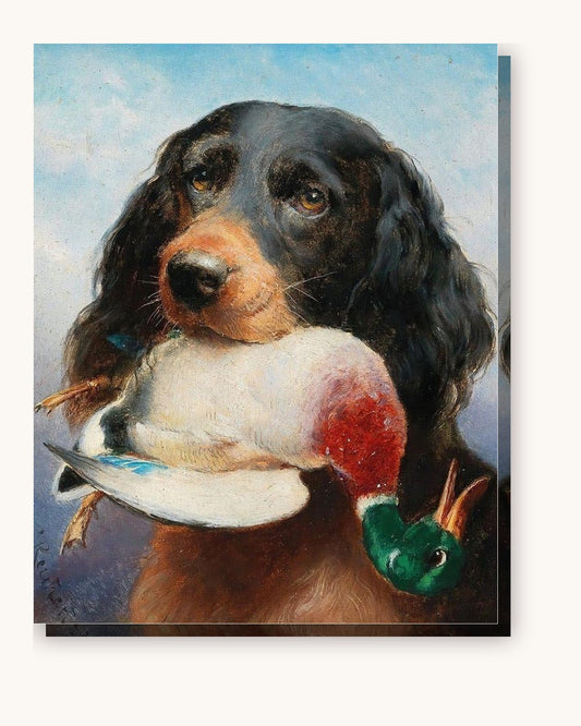 Dog and Prey paint by numbers kit on stretched canvas