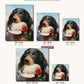 Dog and Prey canvas sizes from 12 x 12 to 23.5 x 23.5 inches