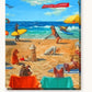 Dogs Walking Around paint by numbers kit on stretched canvas
