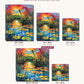 Dragonfly Over the Sunset Pond canvas sizes from 12 x 12 to 23.5 x 23.5 inches