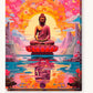 Buddha's Reverie paint by numbers kit on stretched canvas