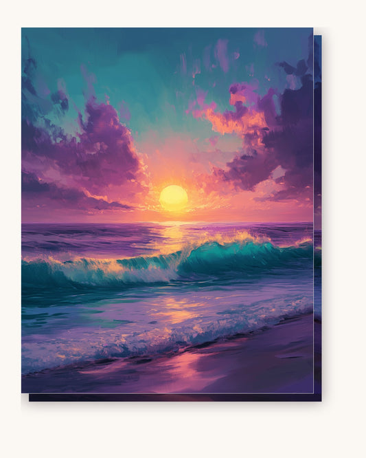 Dreamlike Dusk paint by numbers kit on stretched canvas