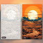 Desert Glow Wander paint by numbers kit, before and after
